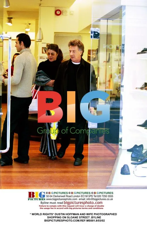 Dustin Hoffman and wife shopping on Sloane Street
