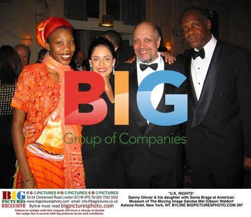 Danny Glover & daughter with Sonia Braga at Mel Gibson event