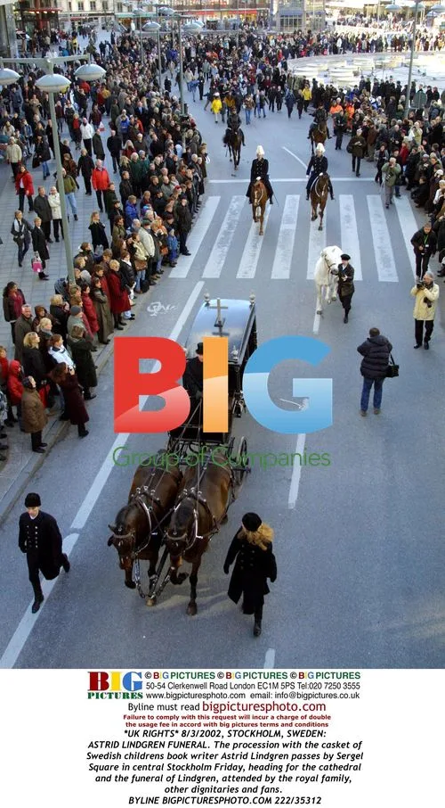 Astrid Lindgren Funeral Procession