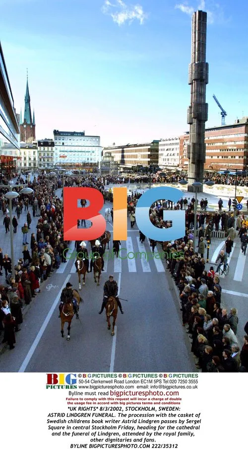 Astrid Lindgren funeral procession