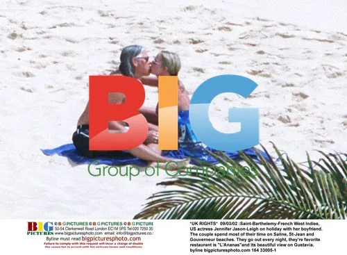 Jennifer Jason-Leigh on St-Barthelemy vacation
