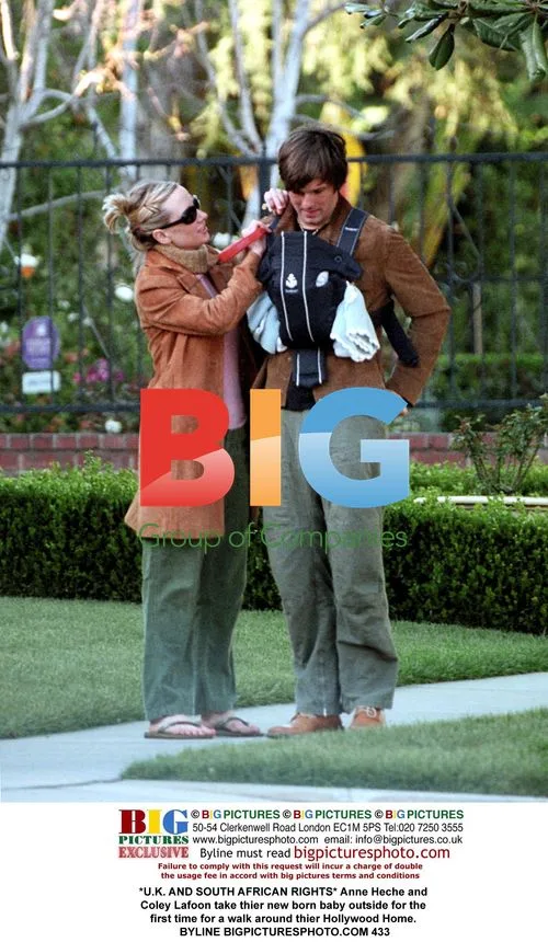 Anne Heche and Coley Lafoon with newborn baby