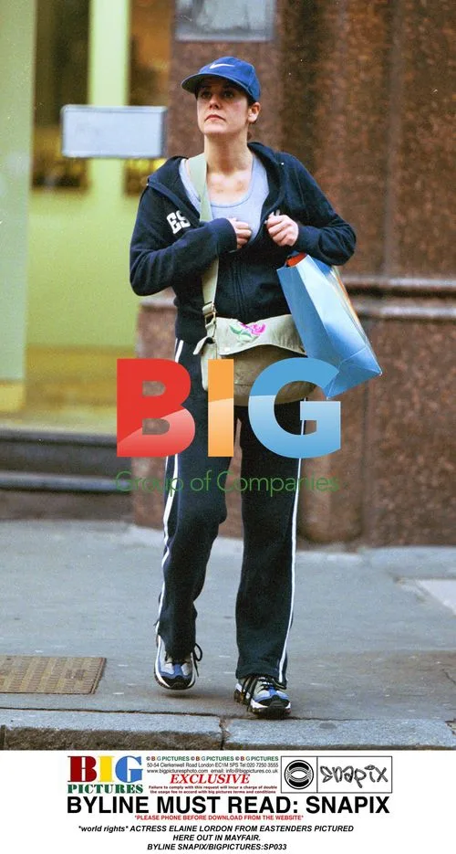 Actress Elaine Lordon out shopping in Mayfair