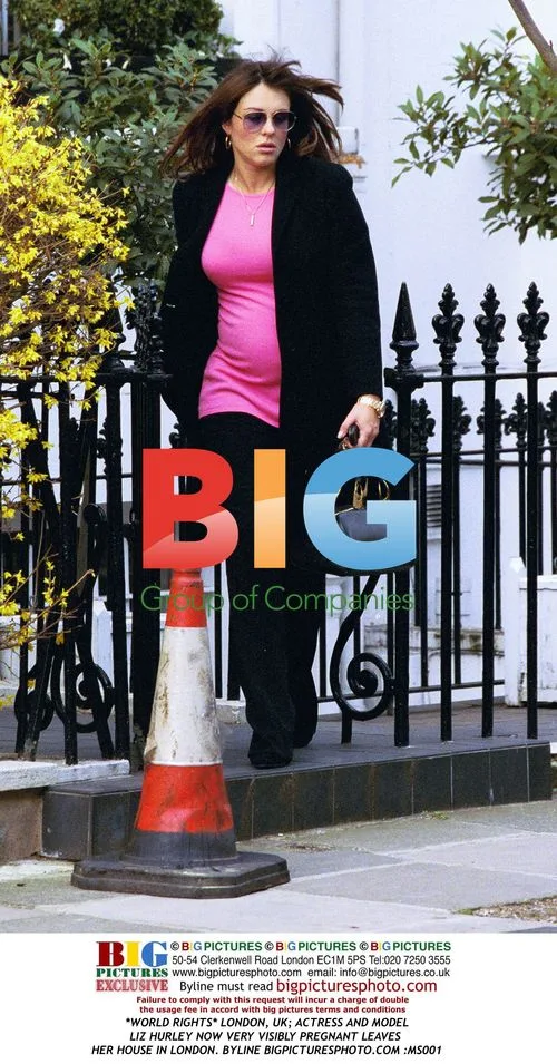 Liz Hurley Pregnant in London