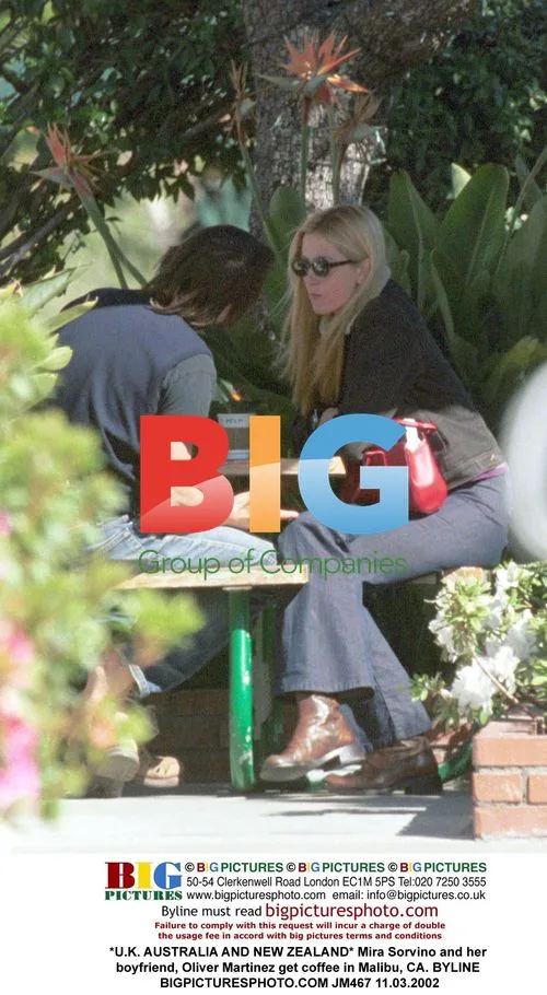 Mira Sorvino and Oliver Martinez grab coffee in Malibu