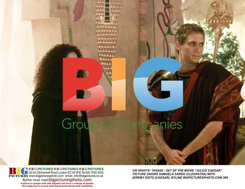 Cleopatra and Caesar on Julius Caesar film set