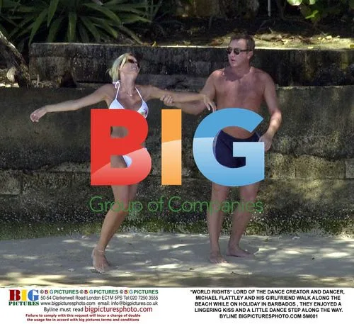 Michael Flatley and Girlfriend on Barbados Beach