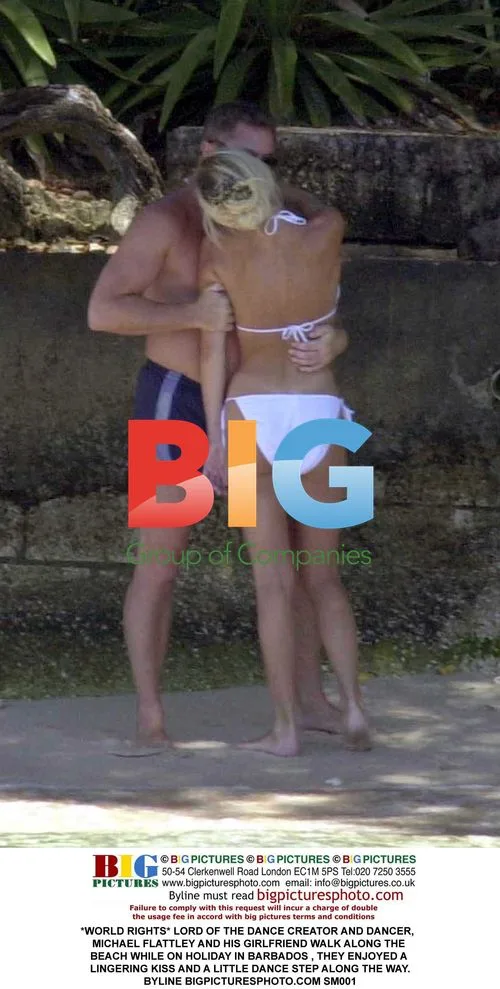 Michael Flattley and Girlfriend on Barbados Beach