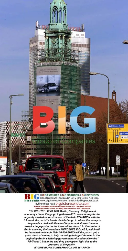 Church & Mercedes Ads in Berlin
