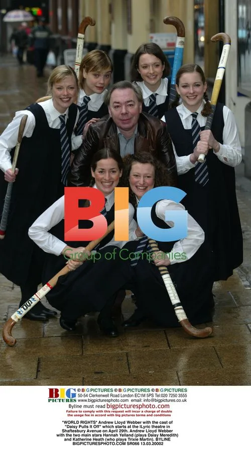 Andrew Lloyd Webber with "Daisy Pulls It Off" cast