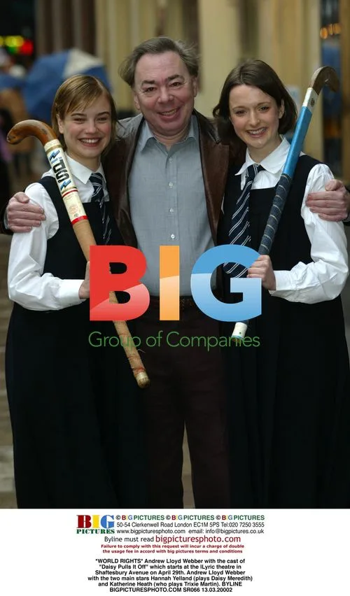 Andrew Lloyd Webber with "Daisy Pulls It Off" cast
