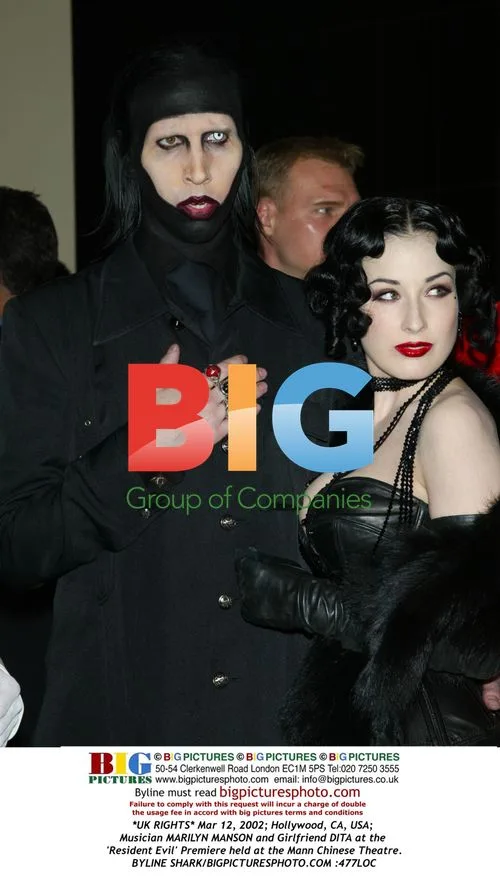 Marilyn Manson and Dita at 'Resident Evil' Premiere