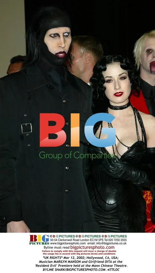 Marilyn Manson and Dita at "Resident Evil" Premiere