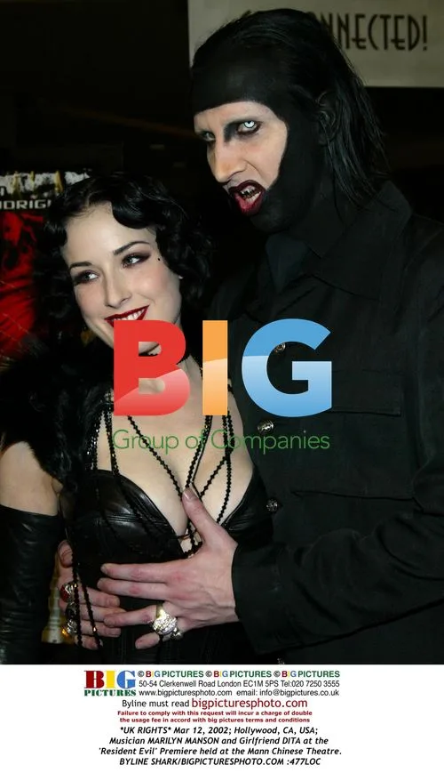Marilyn Manson and Girlfriend Dita at 'Resident Evil' Premiere