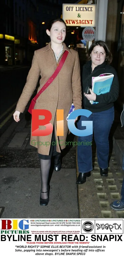 SOPHIE ELLIS BEXTOR in Soho newsagent's