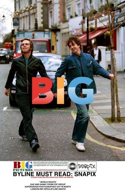 Supergrass Musicians Gaz and Danny in North London
