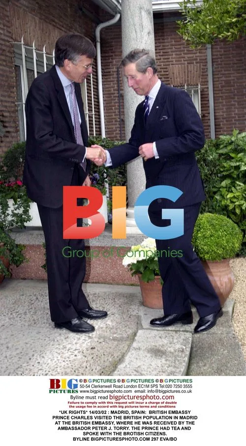Prince Charles Visits British Embassy in Madrid