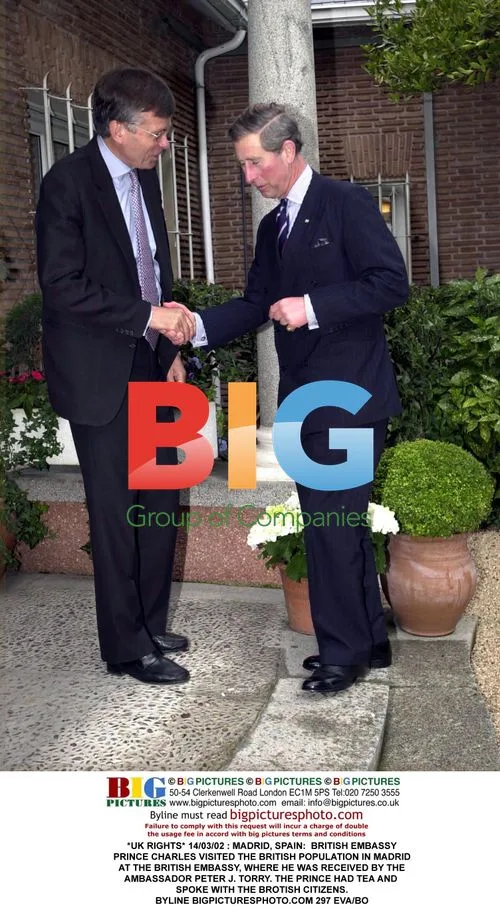 Prince Charles Visits British Embassy in Madrid