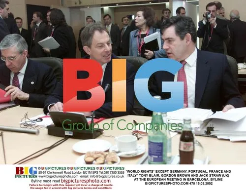 Blair, Brown and Straw at European Meeting