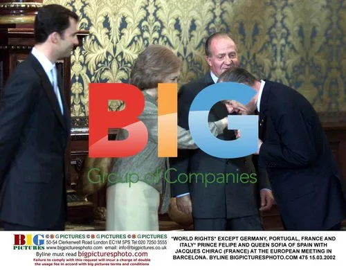 Prince Felipe and Queen Sofia with Jacques Chirac