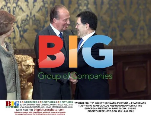 King Juan Carlos and Romano Prodi at European Meeting