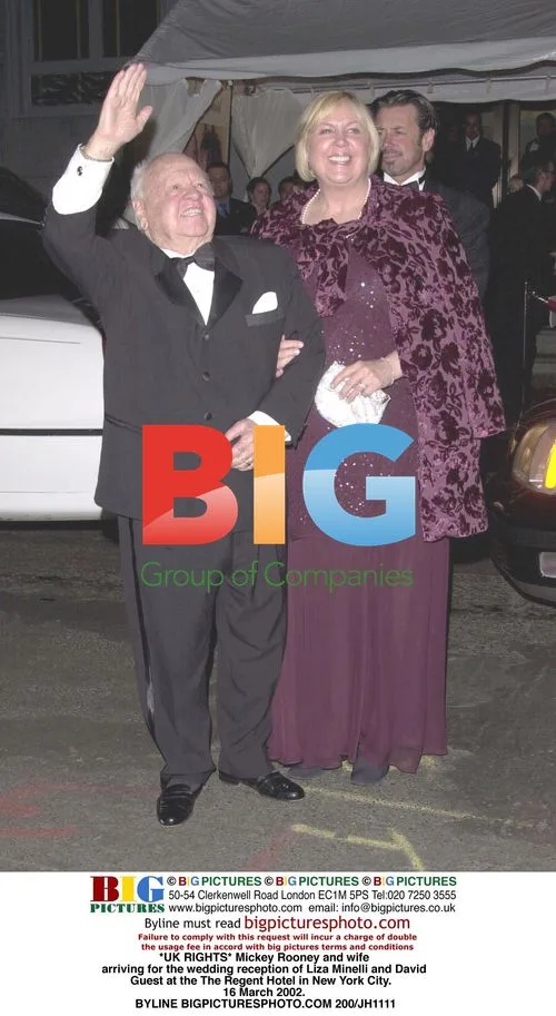 Mickey Rooney and wife at Liza Minelli's wedding