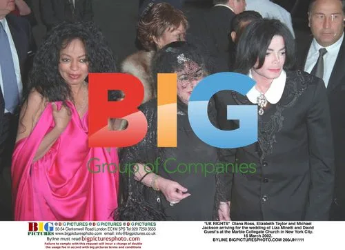 Diana Ross, Elizabeth Taylor and Michael Jackson at Liza Minelli's wedding
