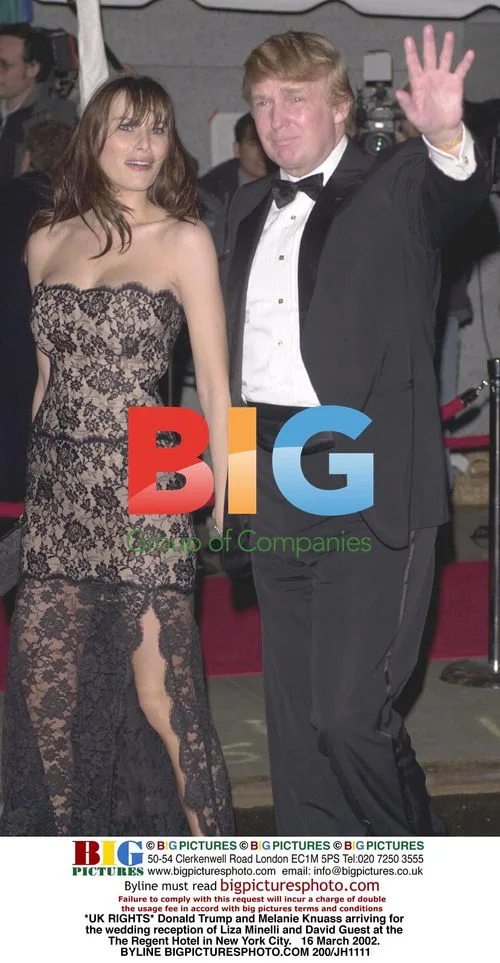 Donald Trump and Melanie Knuass at Liza Minelli\'s Wedding