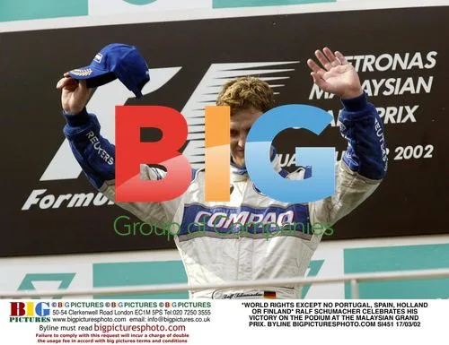 Ralf Schumacher Celebrates Malaysian GP Victory