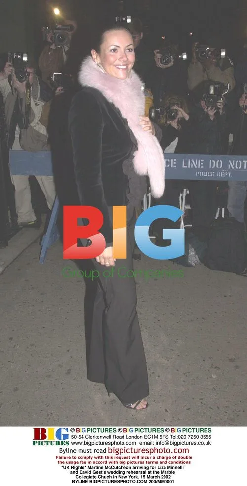 Martine McCutcheon arrives for Liza Minnelli wedding
