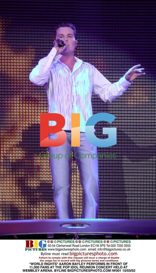 Aaron Bayley performs at Pop Idol reunion