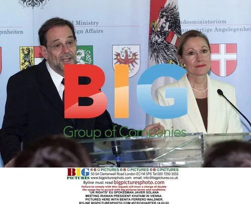 Javier Solana and Benita Ferrero Waldner Meeting