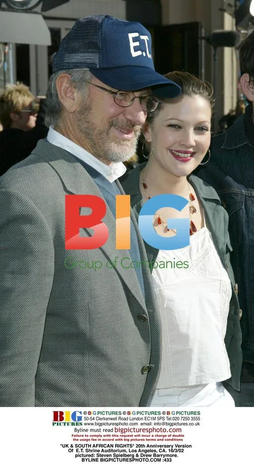 Steven Spielberg & Drew Barrymore at E.T. Anniversary