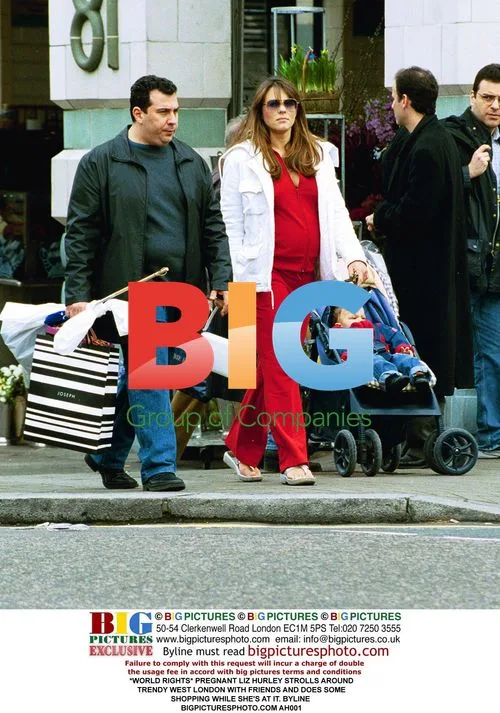 Pregnant Liz Hurley Shops in West London