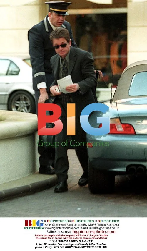 Micheal J. Fox leaving Beverly Hills Hotel
