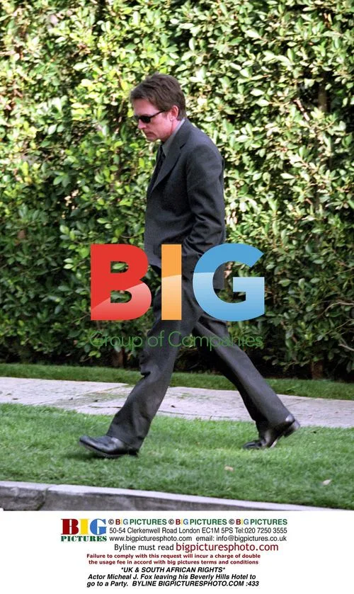 Micheal J. Fox leaving Beverly Hills Hotel