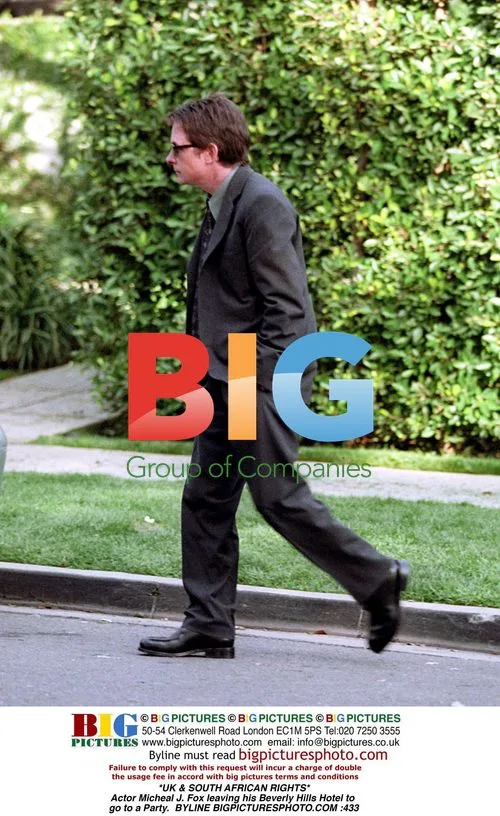 Micheal J. Fox leaving Beverly Hills Hotel