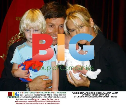 Valeria Mazza and newborn son