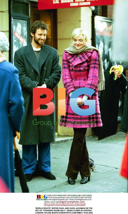 Sophie Dahl and Hugh Jackman on "Standing Room Only" set