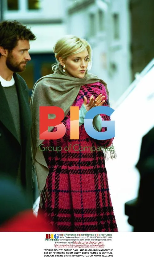 Sophie Dahl and Hugh Jackman on "Standing Room Only" set