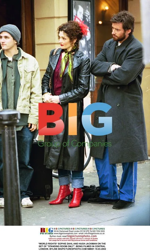 Sophie Dahl and Hugh Jackman on set of "Standing Room Only"
