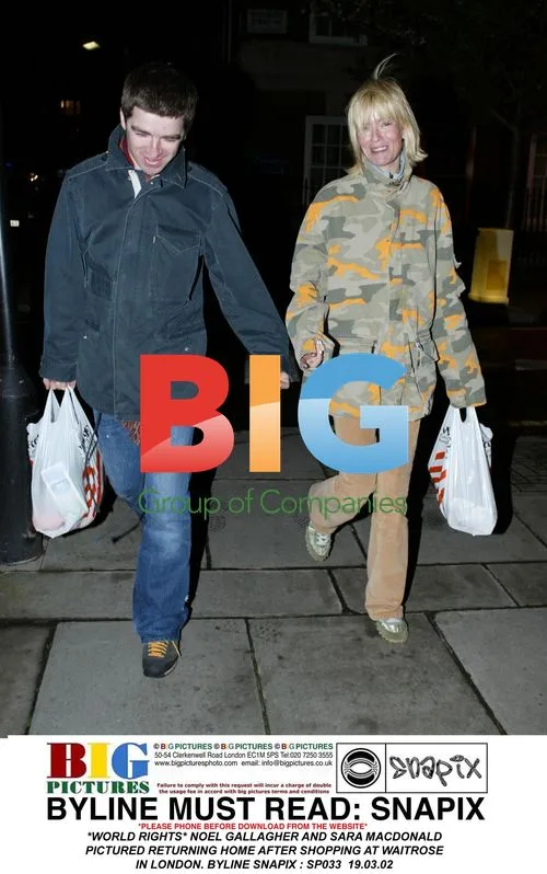 Noel Gallagher and Sara Macdonald shopping in London