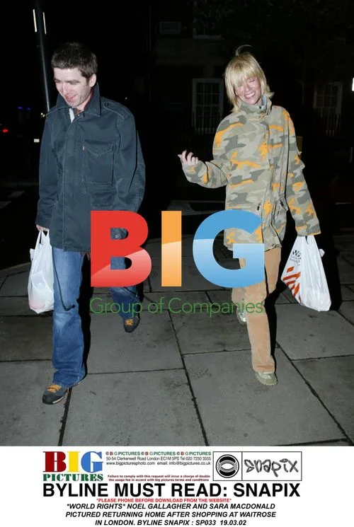 Noel Gallagher and Sara MacDonald Leaving Waitrose
