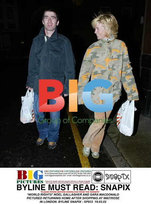 Noel Gallagher and Sara MacDonald Shopping in London