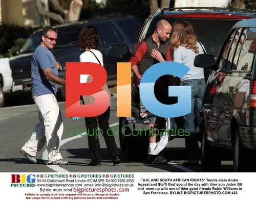 Tennis stars Agassi and Graf with son and friend Williams