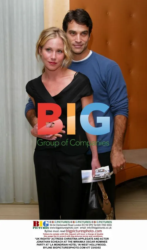 Christina Applegate and Jonathan Scheach at Miramax Oscar Party