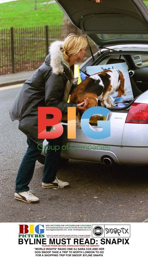 RADIO ONE DJ SARA COX AND DOG SNOOP GO SHOPPING IN NORTH LONDON