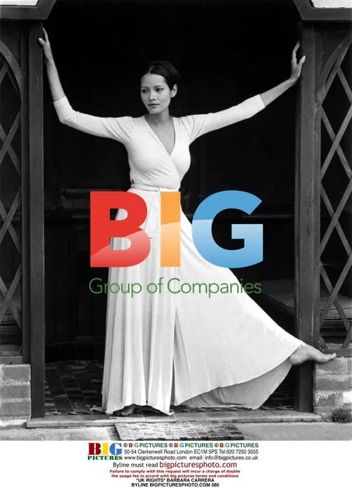 Barbara Carrera in 1960s Wrap Dress