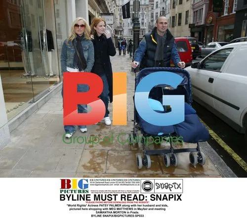 Patsy Palmer and family shopping in Mayfair