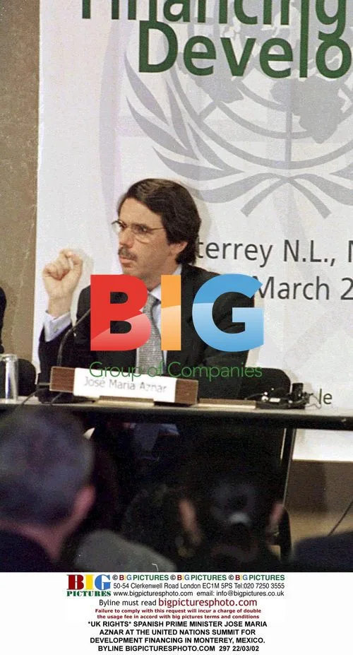 Spanish PM Aznar at UN Summit in Monterey
